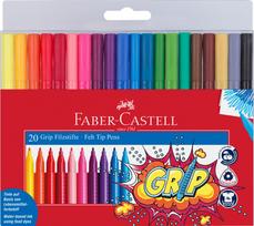 Flomasteriai FABER CASTELL GRIP, 20 spalvų