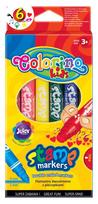 Flomasteriai su antspaudais Colorino Kids, 6 spalvų