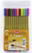 „Toma Thincopy F- Liner“ 0,4 mm, 12 spalvų (TO- 344 Z98)