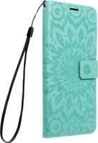 Forcell Oem MEZZO Book dėklas skirtas Samsung Galaxy A52 5G / A52 LTE ( 4G ) / A52s 5G mandala žalios spalvos