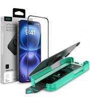 Juodas apsauginis grūdintas stiklas Apple iPhone 16 telefonui "ESR Armorite"