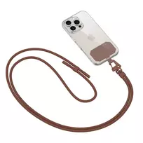 Dirželis telefonui Tech-Protect C5S Rope Crossbody Strap – rudos spalvos