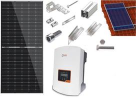 11 kW saulės elektrinės komplektas šiferio stogo dangai
