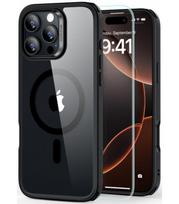 Juodas / skaidrus dėklas + apsauginis stiklas Apple iPhone 16 Pro telefonui "ESR Classic Hybrid Halolock Magsafe"