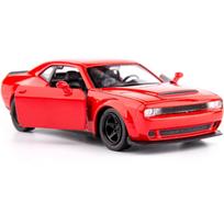 1/36 mastelio Dodge Challenger liejimo automobilio modelis, cinko lydinio žaislinis automobilis vaikams, atitraukiamas žaislinis automobilis mažiems vaikams, vaikams, berniukams, mergaitėms, dovana 1/36-Size:13.5*5*4cm raudona