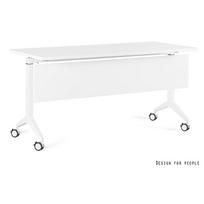 Sulankstomi konferenciniai biuro stalai | YUMI S - WHITE - FRAME, TOP AND MODESTY PANEL - 150X70 CM