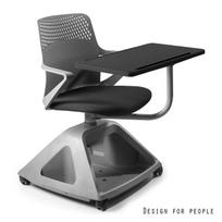 Speciali kėdė | Kėdė su staliuku viename | Ergonominė kėdė su ratukais | Juoda, Pilka