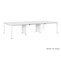 Biuro stalas | PASON - WORKSTATION 6 - WHITE - FRAME AND TOP - 360X140 CM