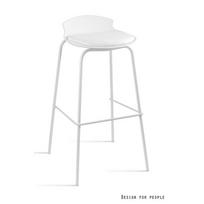 Baro kėdė | Balta eko odos baro kėdė | 78 cm | Balta