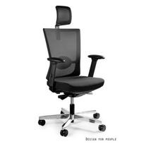 Profesionali ergonominė biuro kėdė | Darbo kėdė su galvos atrama | Juoda