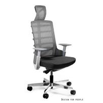 Profesionali ergonominė biuro kėdė | Darbo kėdė su kvėpuojančia nugaros atrama | Pilka