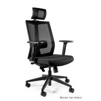 Profesionali ergonominė biuro kėdė | Kėdė su atrama galvai | Juoda