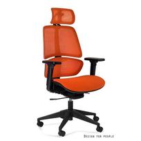 Profesionali ergonominė biuro kėdė | Kvėpuojanti darbo kėdė | Oranžinė