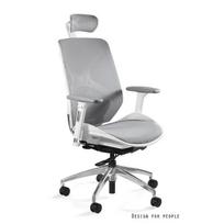 Profesionali ergonominė biuro kėdė | Darbo kėdė | Kėdė su atrama galvai | Pilka