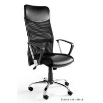 Kvėpuojanti ergonominė biuro kėdė | EKO odos ofiso kėdė | Juoda