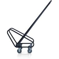 Transportavimo vežimėlis | 4 ratukai | Didžiausia apkrova 75 kg. | Juoda