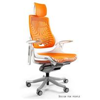 Stilingo dizaino biuro kėdė | Ergonominė kėdė | Oranžinė, Balta