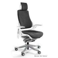 Su porankiais ergonominė biuro kėdė | Ofiso kėdė | Pilka, Balta