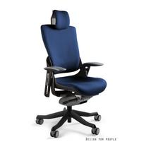 Patogi darbo kėdė | Ergonominė ofiso kėdė | Aukštas nugaros atlošas | Tamsiai mėlyna