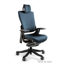 Patogi darbo kėdė | Ergonominė ofiso kėdė | Aukštas nugaros atlošas | Mėlyna