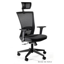 Profesionali ergonominė biuro kėdė | Ofiso kėdė su atrama galvai | Juoda