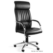 Odinė profesionali ergonominė biuro kėdė | Ofiso kėdė ant ratukų | Juoda
