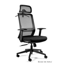 Kvėpuojanti profesionali ergonominė biuro kėdė | Kėdė su galvos atrama | Juoda
