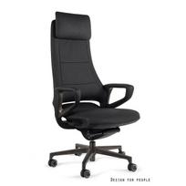 EKO odos profesionali ergonominė biuro kėdė | Odinė ofiso kėdė | Juoda