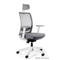 Profesionali ergonominė biuro kėdė | Su galvos atrama | Pilka