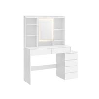 Erdvus kosmetinis staliukas | LED apšvietimas | 6 stalčiai | 117,5 cm