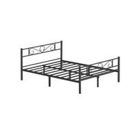 Viengulės lovos rėmas iš juodo metalo | 200 x 162 cm | Juoda