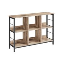 Pramoninio stiliaus plati lentyna | Staliukas konsolė | 120 x 33 x 80 cm | Rusva