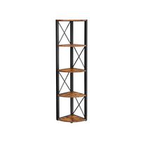 Pastatoma kampinė lentyna | "Rustic" stilius | 5 lentynos | 30 x 30 x 160 cm | Ruda