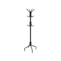 Metalinė juodos spalvos drabužių kabykla | 12 kabliukų | 55 x 55 x 180 cm | Juoda
