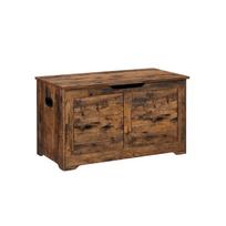 Suoliukas su daiktadėže | Sendintas "Rustic" stilius | Ruda