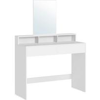Minimalistinio stiliaus kosmetinis staliukas | 2 stalčiai | 3 skyriai