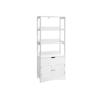 Pastatoma baltos spalvos spintelė | 3 lentynos | 60 x 32 x 154 cm | Balta
