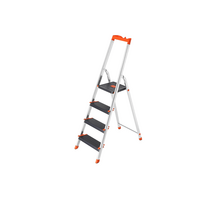 Kopėčios su 4 laipteliais | Kopėčios su atrama | Atlaiko iki 150 kg. | Juoda, Oranžinė
