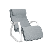 Minimalistinis supamasis krėslas | Supama kėdė | Atlaiko iki 150kg | Šviesiai pilkos spalvos