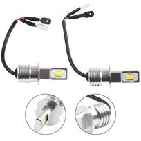 2 vnt H3 LED rūko žibinto lemputės keitimo rinkinys itin ryškiai geltona DRL lempa 3000K 80W