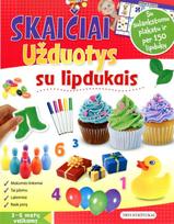 Skaičiai. Užduotys su lipdukais (3-6 metų vaikams)