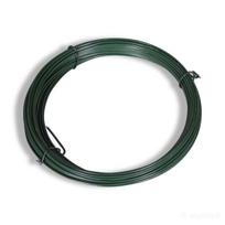 Įtempimo viela tvoros tinklui HERVIN GARDEN, cinkuota, dengta PVC, žalia, d-1,3mm, 30m rulone