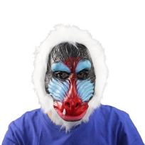 Red Face Baboon Latex Orangutan Headgear Halloween Horror Scary Animal Monkey Mask Baboon One size