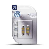 LED diodų lempos - Blister 2x LED L030W - C5W 41mm 12xSMD2835 White