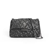 Prabangūs Madingi Moteriški Krepšiai Minkštos PU Odos Erelio Galvos Grandinėlė Vienos Peties Crossbody Krepšys Kasdienis Rankinis Krepšys Deimantų Raštas 26CMx16CMx8CM