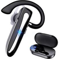 Belaidės verslo ausinės YYK530 Viena ausis Dvigubas mikrofonas Bluetooth V5.1 Ausinės Triukšmą slopinančios ausinės vairuotojui juoda