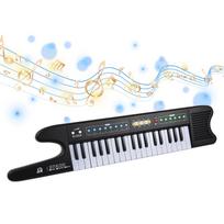 37 klavišų elektroninė klaviatūra fortepijonas, nešiojamasis mini elektroninis vargonų muzikos instrumentas, 8 tonai 6 juoda