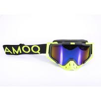 Akiniai AMOQ Aster Snow Goggles Black-HiVis Blue Mirror Mėlynas stiklas