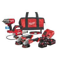 4933492526 MILWAUKEE M18FPP5N‑554BEU PowerPack akumuliatorinių įrankių rinkinys