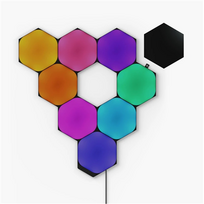 Nanoleaf Shapes Black Hexagons Starter Kit (9 panels) | 42 W | WiFi